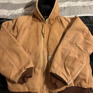 Tan Carhartt Duck Quilted Jacket